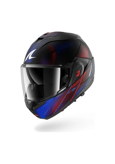 Shark Oxo Speed-tech Mat Mavi-kırmızı Modüler Kask Renkli Cam Ve Pınlock Hediyelidir