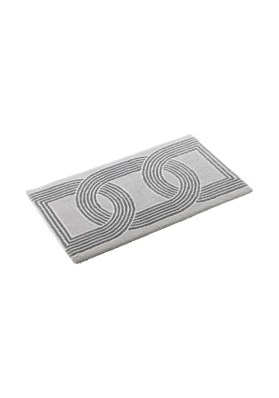 Abyss And Habıdecor Petal Banyo Halısı, Art Deco Desenli Lüks Halı El Halısı Gümüş