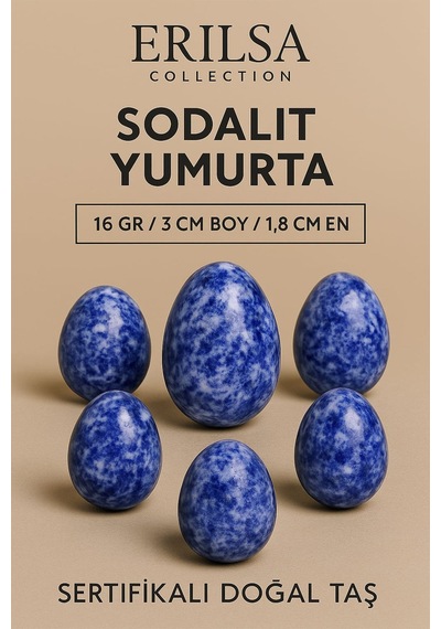 Sertifikalı Sodalit Yumurta Doğal El Taşı İç Görü, Netlik Ve Zihinsel Sakinlik Taşı
