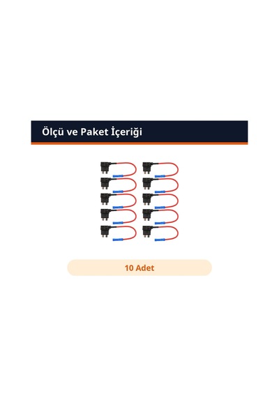 Trobus Fuse Tap Sigorta Çoğaltıcı Standart Bıçak Tipi 10 Adet Diğer