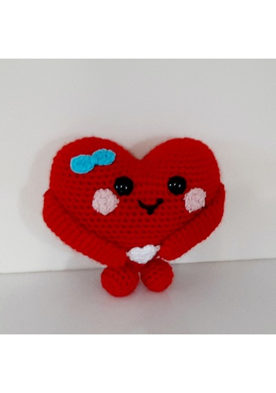 nildamigurumi Amigurumi Örgü Oyuncak Sevgili Kalp Kırmızı