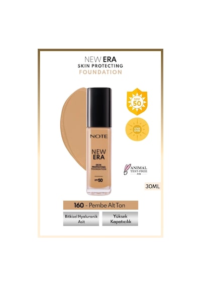 Note Cosmetique Fondöten New Era 160 Fondöten - 160 Warm Almond
