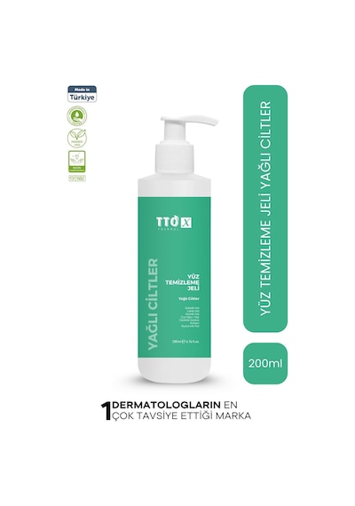 Tto X Yüz Temizleme Jeli – Yağlı Ciltler Için Derinlemesine & Gözenek Arındırıcı Formül 200 Ml