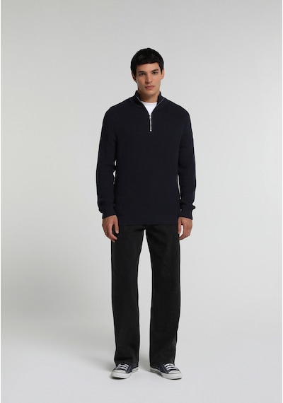 Colin's Colins Regular Fit High Neck Jakarlı Erkek Lacivert Kazak Cl1076440 Q1.v2 Nav
