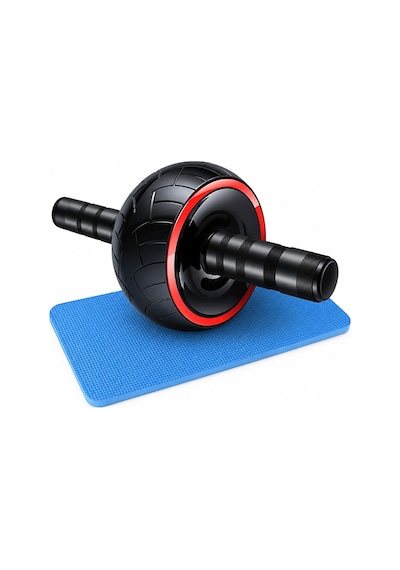 Evapera Profesyonel Ab Wheel Roller Karın Kası Göğüs Egzersiz Fitness Tekerleği Mekik Aleti Max150kg Siyah
