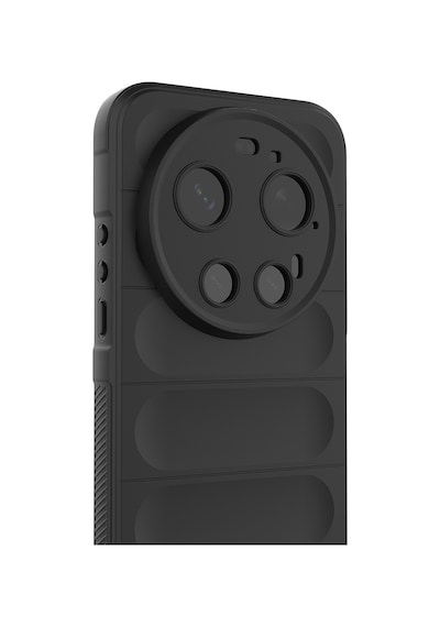 Maks Technology Mi 17 Ultra Kılıf Esnek Tpu Oyuklu Arka Yüzey Tasarımlı Mkst Etnik Silikon Kapak - Siyah