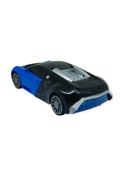 Robota Dönüşen Araba - Pilli Yerde Gezen Spor Araba - Ak-839 Siyah