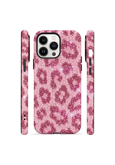 Velvoria Valestra Pembe Leopar Apple iPhone Uyumlu 14 Pro Darbe Korumalı Kılıf Valestra Select - Pembe Leopar