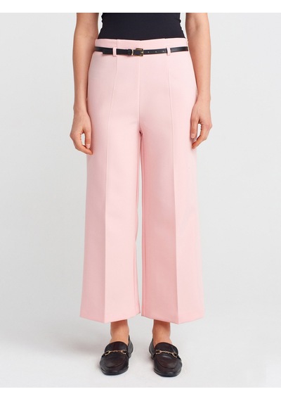 Dilvin 71616 Kemerli Culotte Pantolon-pembe Pembe