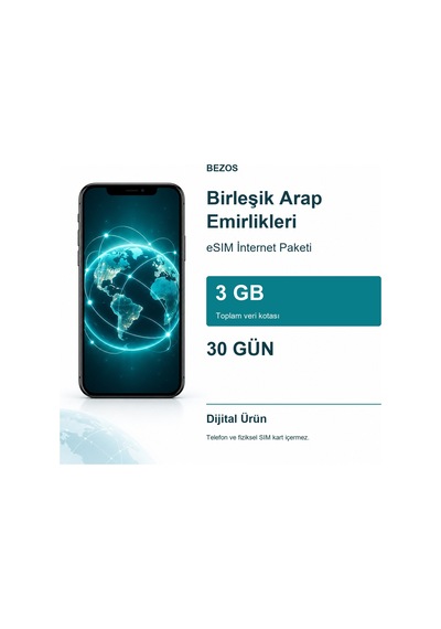 Birleşik Arap Emirlikleri Esım İnternet Paketi 3 Gb 30 Gün Diğer