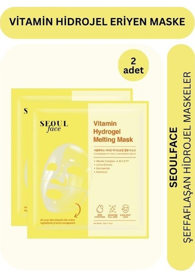 Dermal Seoulface Vitamin Hydrojel Şeffaflaşan Eriyen Maske 34g 2 Adet