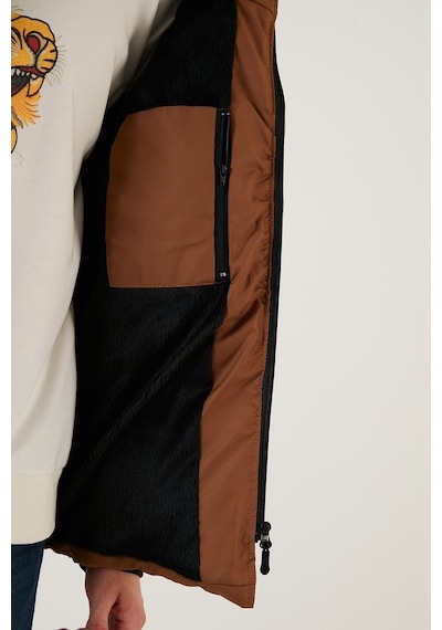 Buratti Kapüşonlu Suya Ve Rüzgara Dayanıklı Soğuk Geçirmez Slim Fit Erkek Mont 5717101 Taba