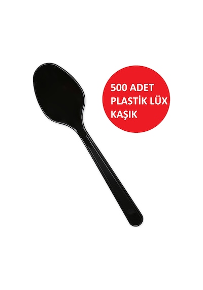Siyah Plastik Lüx Kaşık 500 Adet