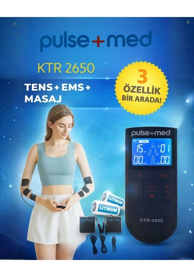 Pulsemed Ktr-2650 Şarjlı Entegre Elektronik Terapi Cihazı Tens + Ems + Masaj Şarj Edilebilir
