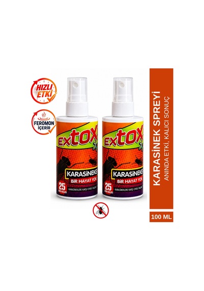 Extox Haşere Öldürücü Sprey 2 x 100 ML