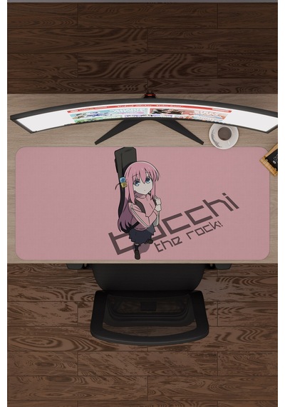 Bochi The Rock Anime V1 - 90x40 Xxl Gaming Kauçuk Kaymaz Taban Mouse Pad Fare Altlığı
