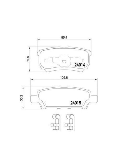 Mitsubishi Lancer Arka Fren Balatasi 2003-2012 4605a479 0986494502 1.5, 1.6, 1.8