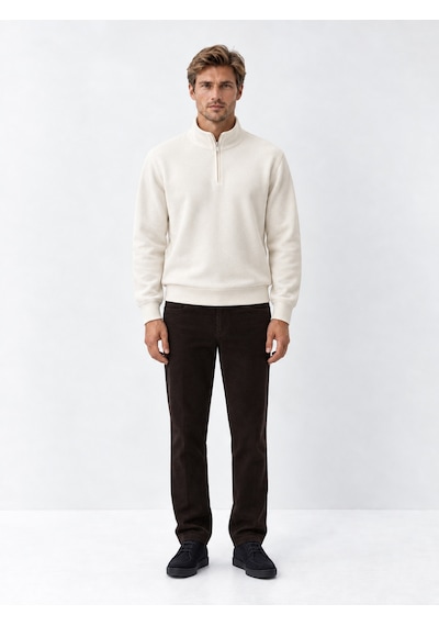 Xint Ekru Pamuk Dokulu Regular Fit Sweatshirt 300290