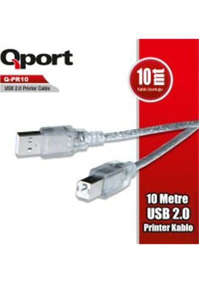 Q-pr10 Usb 2.0 10m Yazıcı Kablosu