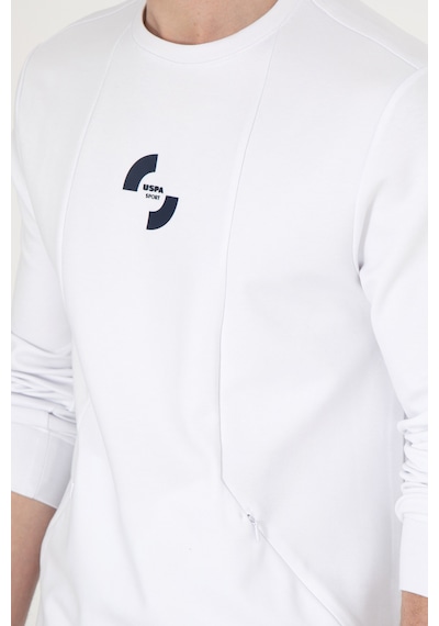 U.S. Polo Assn. Erkek Regular Fit Bisiklet Yaka Beyaz Sweatshirt 50290778-VR013