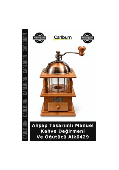 Özel Üretim Mutfak Ahşap Tasarımlı Manuel Kahve Değirmeni Ve Öğütücü Alk6429 Çok Renkli