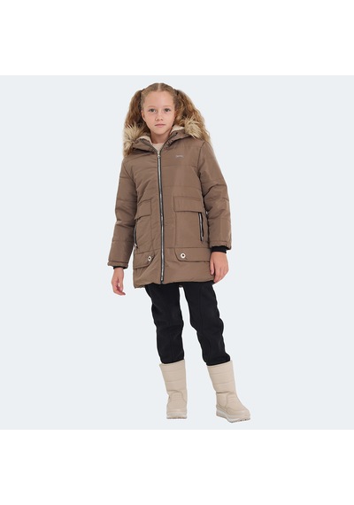Slazenger CAMELIA Çocuk Kapüşonlu Bej Mont & Kaban