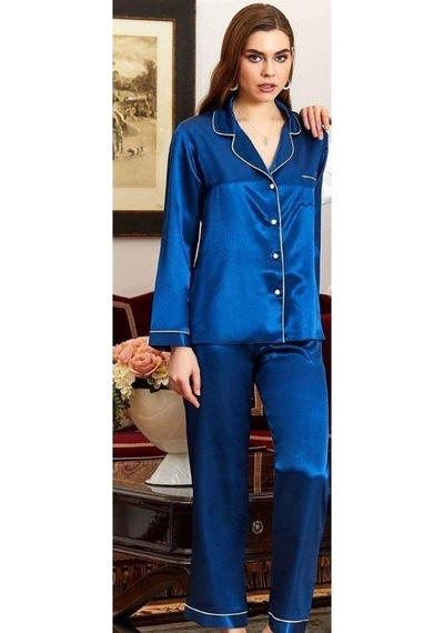 Jeremi 6526 2'Li Çeyizlik Ipek Saten Pijama Takımı