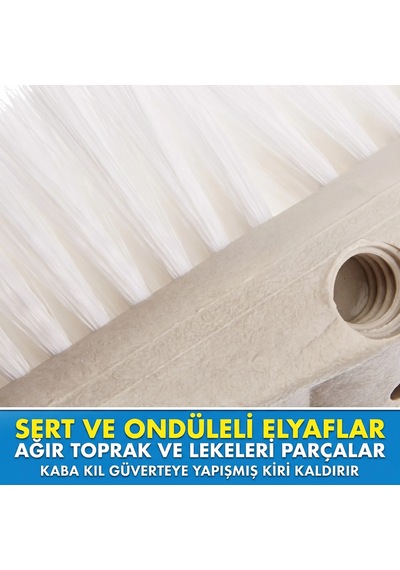Starbrite - Sert Güverte Fırçası Beyaz 20 Cm : En Ağır Kirler Ve Kaymaz Zeminler İçin Maksimum Temizlik Gücü