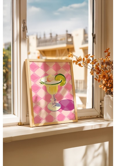 Doğal Ahşap Çerçeveli Modern Mutfak Posteri 49
