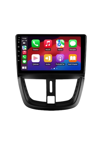 Peugeot 207 2006-2012 Android Multimedya Carplay Android Auto Navigasyon 8gb Ram 128gb Pro 9"