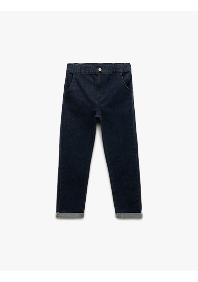 Koton Pamuklu Relax Fit Denim Pantolon Dark Indıgo 6wmb40001td Koyu İndigo
