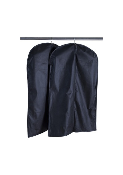 Suit 2 Adet Takım Elbise Kılıfı Gamboç Abiye Giysi Kılıfı 60x100 Cm Siyah