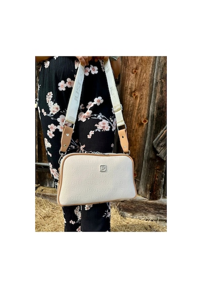 Just Polo Kadın Yeni Sezon Gofraj Baskılı Omuz Çantası 232053mh Krem - Taba 53689632