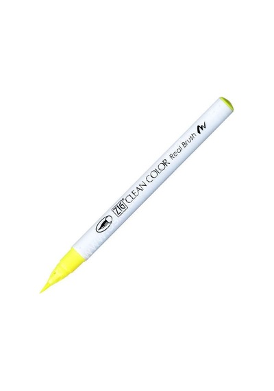Zig Clean Color Real Brush Fırça Uçlu Marker Kalem 001 Fluorescent Yellow