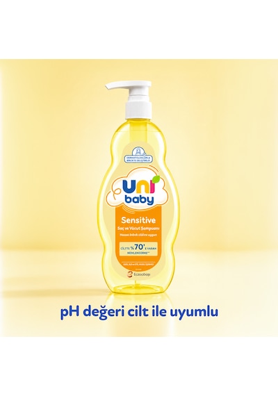 Uni Baby Sensitive Saç Ve Vücut Şampuanı 700 ML 3'lü