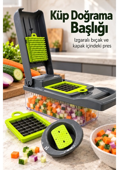 Sebze Doğrayıcı Dilimleyici Ve Rende Seti Hazneli Diğer