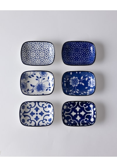 Reve Bleu Mais Tabak Seti - 12 Cm - Mavi/beyaz 8684427358467 Çok Renkli