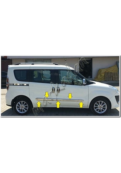 Markadan Fiat Doblo Krom Yan Kapı Çıtası 2010 Sonrası 4 Parça   Pas