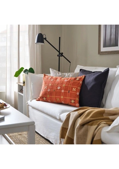 Ikea Kustgran Yastık Kılıfı 40 X 58 Cm Kahverengi Kırmızı Kiremit