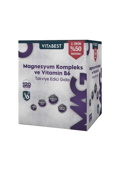 Vıtabest Magnezyum Kompleks & B6 120 Tablet