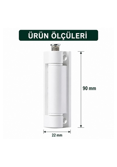 Pimapen Kapı Menteşesi Beyaz 90 Mm Ayarlanabilir Metal Pim Pvc Kapı Menteşesi