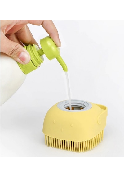 Çok Amaçlı 80 Ml Şampuan Duş Jeli Hazneli Fırça Kese Banyo Lifi