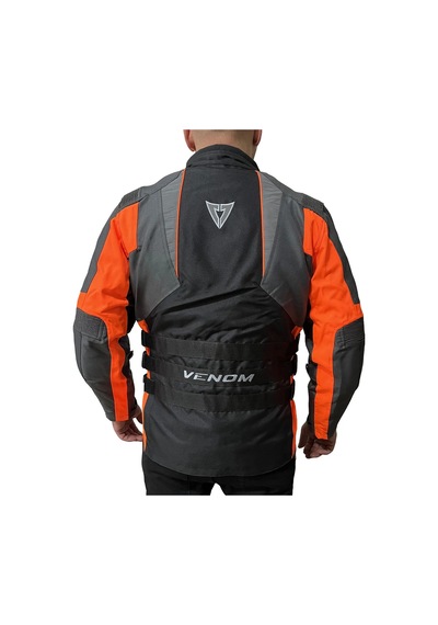 Venom Tourex Touring Motorcu Montu Turuncu-siyah 4 Mevsim Ceket Kalıplar Dardır Bir Beden Büyük Alınız