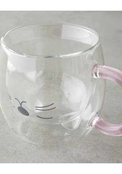 English Home Catie Borosilikat Cam Double Wall Kupa 280 Ml Pembe Pembe