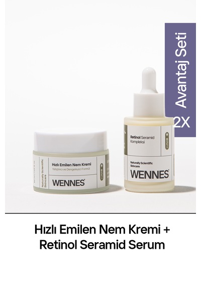 0.3% Retinol Seramid Serum Nemlendirici Krem Avantajlı Set