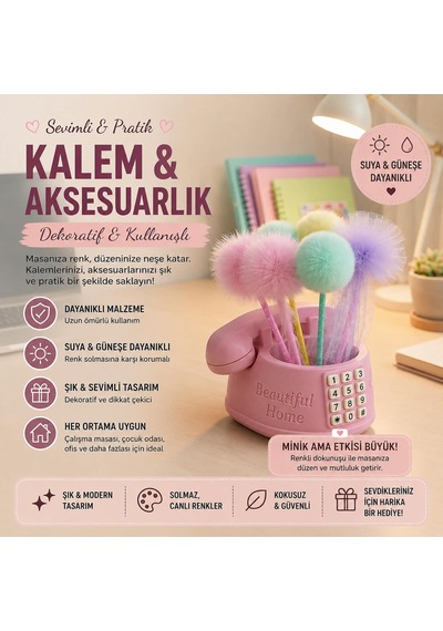 Telefon Kalemlik 124-Pembe