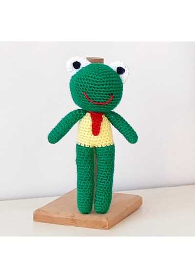 Amigurumi Örgü Oyuncak Kurbağa Erkek