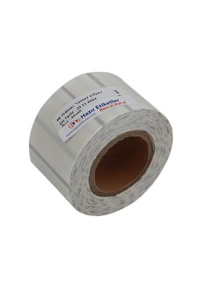 Pp Şeffaf Termal Rulo Etiket 40mm X 40mm Çap Ruloda 500 Adet 1