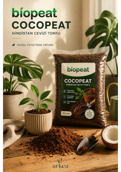 Cocopeat Hindistan Cevizi Torfu 10 Litre Saksı, Çiçek Ve Fide İçin Bitki Yetiştirme Ortamı 1000