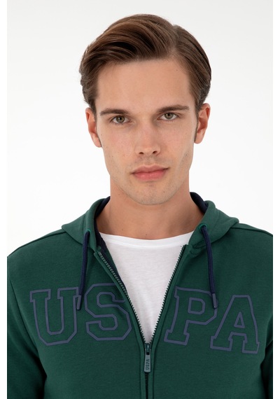 U.s. Polo Assn. Erkek Koyu Yeşil Sweatshirt 50295172-vr079 Koyu Yeşil
